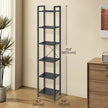 6-Tier Storage Rack – Wood – Ebony Black – Slim Design for Study and Living Room