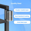 6-Tier Storage Rack – Wood – Ebony Black – Slim Design for Study and Living Room