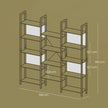 5-Tier Bookcase – Metal – Rustic Brown and Black – Industrial Style with 14 Storage Shelves