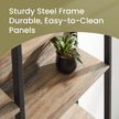5-Tier Bookcase – Metal – Rustic Brown and Black – Industrial Style with 14 Storage Shelves