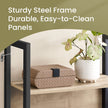 5-Tier Bookcase – Metal – Rustic Brown and Black – Industrial Style with 14 Storage Shelves
