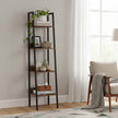 4-Tier Bookcase – Steel – Rustic Brown and Black – Freestanding Storage Shelf