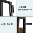 4-Tier Bookcase – Steel – Rustic Brown and Black – Freestanding Storage Shelf