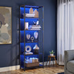 6-Tier Shelving Unit – Steel – Ebony Black – Dimmable LED Lighting