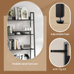 5-Tier Ladder Shelf – Metal – Rustic Brown and Black – Freestanding Bookshelf for Home Office and Living Space