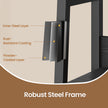 5-Tier Ladder Shelf – Metal – Rustic Brown and Black – Freestanding Bookshelf for Home Office and Living Space