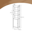 6-Tier Shelving Unit – Metal – Brown and Black – Adjustable Shelves with Cabinet
