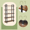 5-Tier Storage Shelf – Wood and Metal – Rustic Brown and Black – Industrial Style