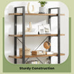 5-Tier Storage Shelf – Wood and Metal – Rustic Brown and Black – Industrial Style