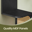 5-Tier Floating Shelf – PVC Rattan – Zigzag Design – Space-Saving Wall Unit