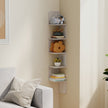 5-Tier Floating Shelf – PVC Rattan – Zigzag Design – Space-Saving Wall Unit