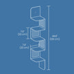5-Tier Floating Shelf – PVC Rattan – Zigzag Design – Space-Saving Wall Unit