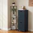 5-Tier Corner Shelf – Wood Metal – Rustic Brown and Black – Versatile Storage for Plants and Books