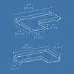Set of 2 Floating L-Shaped Corner Shelves – Wood – Cloud White – Industrial Style