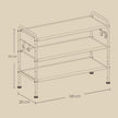 Shoe Rack – Fabric – Gray – 3-Tier Organizer with Hooks, Holds Up to 12 Pairs