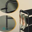 Shoe Rack – Fabric – Gray – 3-Tier Organizer with Hooks, Holds Up to 12 Pairs