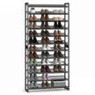 12-Tier Shoe Rack – Metal – Black – Adjustable Shelves for 48-60 Pairs