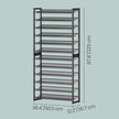 12-Tier Shoe Rack – Metal – Black – Adjustable Shelves for 48-60 Pairs