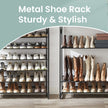 12-Tier Shoe Rack – Metal – Black – Adjustable Shelves for 48-60 Pairs