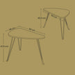 Set of 2 Nesting Side Tables – Wood and Metal – Rustic Brown and Black – Industrial Style