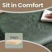 Ottoman Bench – Synthetic Leather – Green – Mid-Century Modern Design with Steel Legs