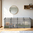 Pet Playpen – Plastic – Clear – Modular Indoor Animal Enclosure with Floor
