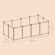 Pet Playpen – Plastic – Clear – Modular Indoor Animal Enclosure with Floor