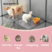 Guinea Pig Enclosure – Metal – Grey – DIY Playpen for Small Animals
