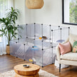 2-Story Small Animal Playpen – Metal – White – DIY Hutch Cage for Small Pets