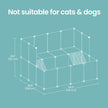 2-Story Small Animal Playpen – Metal – White – DIY Hutch Cage for Small Pets