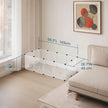 Small Animal Playpen – Plastic – White – Indoor with Floor