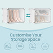 Interlocking Shoe Rack – Plastic – Cloud White – 12-Slot Modular Design with Steel Frame