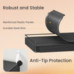 Modular Shoe Rack – Plastic – Black – Interlocking 12-Slot Design with Doors