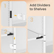 Modular Shoe Rack – Plastic – Black – 16-Slot Interlocking Design with Doors