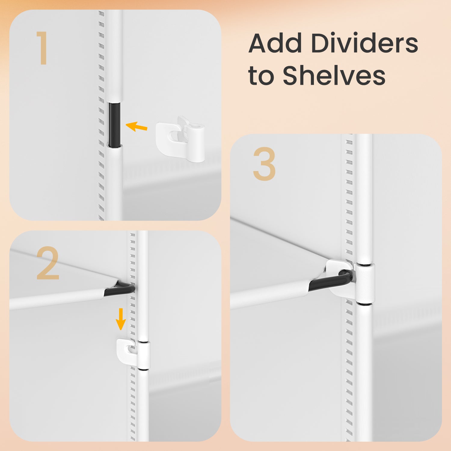 Shoe Rack – Plastic and Steel – White – 10-Slot Modular Design with Doors