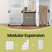 Modular Storage Unit – Quality Plastic – White – Interlocking 12-Cube Design with Doors