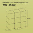 Modular Storage Unit – Quality Plastic – White – Interlocking 12-Cube Design with Doors