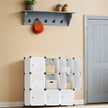 Modular Storage Unit – Quality Plastic – White – Interlocking 12-Cube Design with Doors