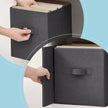 16-Cube Storage Organizer – Non-Woven Fabric – Black and Grey – Modular and Space-Saving Design