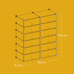 Modular Storage Unit – Metal Wire – Black – 12-Cube Design with Versatile Organization Options