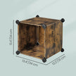16-Cube Storage Organizer – PP Plastic – Rustic Brown – Stackable and Versatile Shelving System