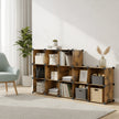 16-Cube Storage Organizer – PP Plastic – Rustic Brown – Stackable and Versatile Shelving System