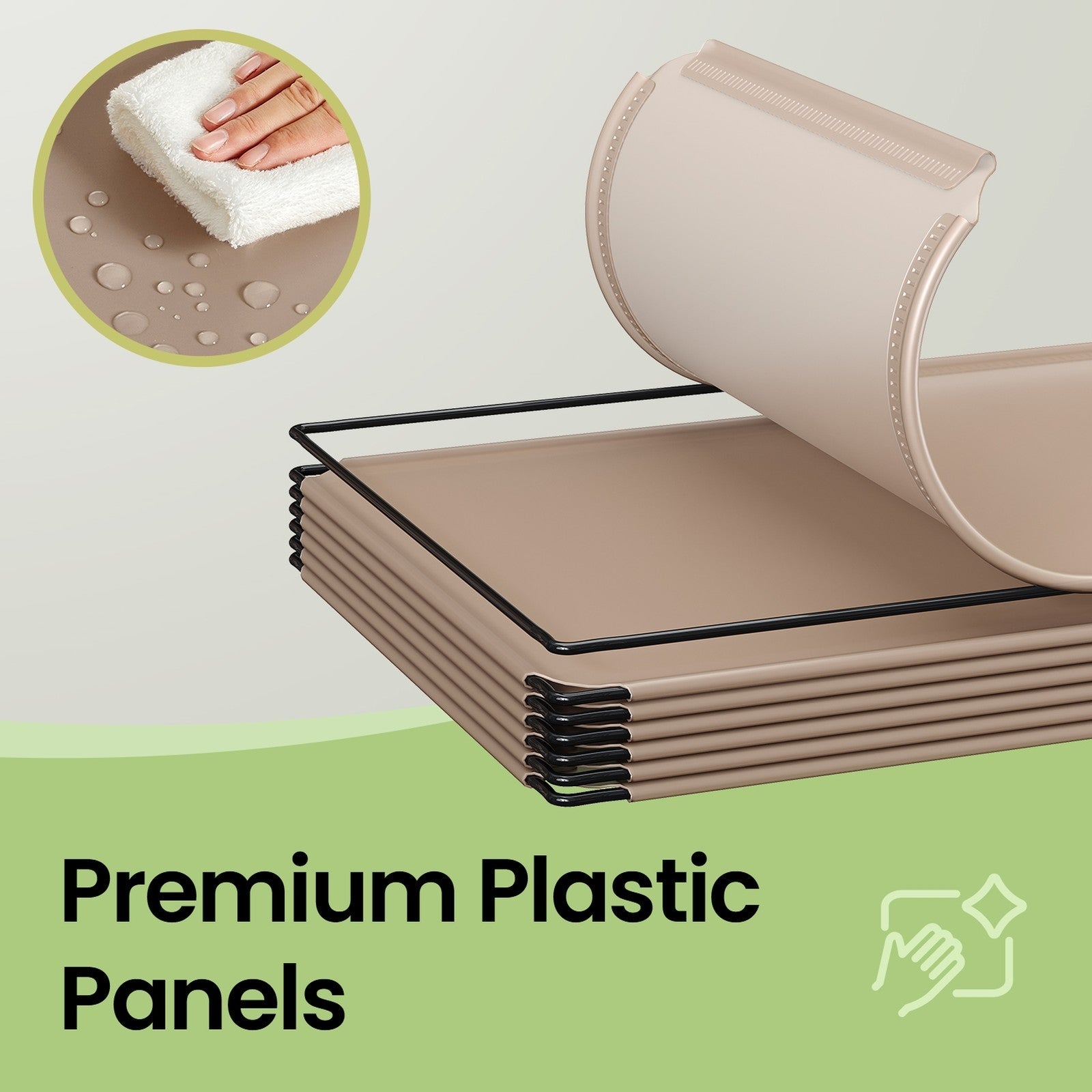 16-Cube Storage Organizer – PP Plastic – Rustic Brown – Stackable and Versatile Shelving System