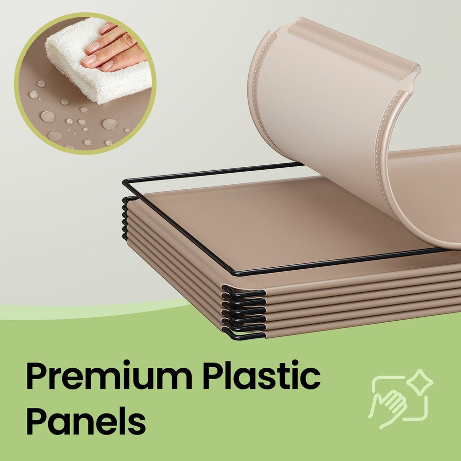 16-Cube Storage Organizer – PP Plastic – Rustic Brown – Stackable and Versatile Shelving System