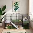 Small Animal Playpen – Metal – Black – Two Floors Customizable with Zip Ties Included