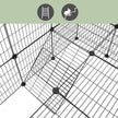 Small Animal Playpen – Metal – Black – Two Floors Customizable with Zip Ties Included