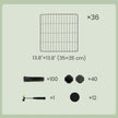 Small Animal Playpen – Metal – Black – Two Floors Customizable with Zip Ties Included