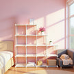 Modular Wire Grid Shelving System – Metal Mesh – White – Customizable Storage Cabinet with 16 Cubes