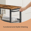 4-Tier Rolling Storage Cart – Steel – Black – Space-Saving Design with Handle