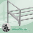 Shoe Rack – Metal – Gray – Stackable 2-Tier Organizer for 12-15 Pairs of Shoes